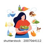 ketogenic diet flat composition ... | Shutterstock .eps vector #2007064112