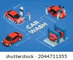 car wash isometric colored... | Shutterstock .eps vector #2044711355