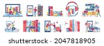online library color icon set... | Shutterstock .eps vector #2047818905
