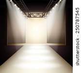 empty fashion runway podium... | Shutterstock .eps vector #250787545