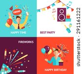 party design concept set with... | Shutterstock .eps vector #291161222