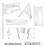various white flags and banners ... | Shutterstock . vector #327620372