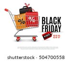 black friday sale poster with... | Shutterstock .eps vector #504700558