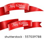 red ribbons horizontal banners... | Shutterstock .eps vector #557039788
