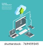 cloud computing technology... | Shutterstock .eps vector #769459345