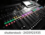 Mixer control. music engineer....