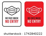 no face mask no entry sign.... | Shutterstock .eps vector #1742840222