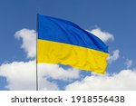 Ukraine flag isolated on the...
