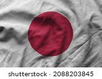 Close up of the Japan flag. Japan flag of background. flag symbols of Japanese.