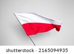 Poland flag isolated on white...
