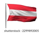 Small photo of Austria flag isolated on white background with clipping path. flag symbols of Austria. flag frame with empty space for your text.