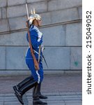 Small photo of Stockholm, 3 september 2014. The Royal Guards, the Guard at the Stockholm Palace. In this particular case, two female guards.