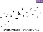 a flock of flying birds.... | Shutterstock .eps vector #1409899712