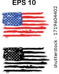 usa flag. distressed american... | Shutterstock .eps vector #1719604402