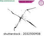 wall cracks. broken glass ... | Shutterstock .eps vector #2032500908