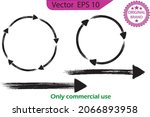 grunge brush arrows  pointers.... | Shutterstock .eps vector #2066893958