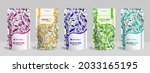 tea packaging design with zip... | Shutterstock .eps vector #2033165195