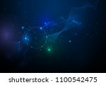 illustration abstract molecules ... | Shutterstock .eps vector #1100542475