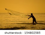 Fisherman With Net  Songkhla  ...