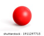 Red Sphere With Shadow. Ball....