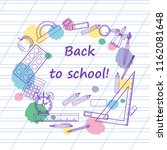 back to school background  for... | Shutterstock .eps vector #1162081648