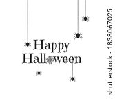 happy halloween text banner... | Shutterstock .eps vector #1838067025