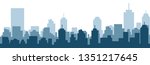 modern city skyline vector | Shutterstock .eps vector #1351217645