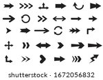set  arrows isolated on white... | Shutterstock .eps vector #1672056832