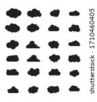  set  clouds silhouettes.... | Shutterstock .eps vector #1710460405
