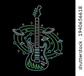 music universe guitar with... | Shutterstock .eps vector #1940656618