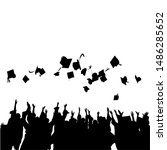 graduation celebration vector... | Shutterstock .eps vector #1486285652