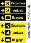 airport information icons | Shutterstock .eps vector #715810282