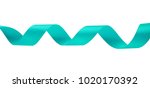 pastel blue satin ribbon ... | Shutterstock . vector #1020170392