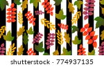 beautiful geometric flowers... | Shutterstock .eps vector #774937135
