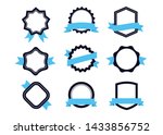 ribbons and labels blue. design ... | Shutterstock .eps vector #1433856752