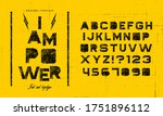 grunge scratch type font ... | Shutterstock .eps vector #1751896112