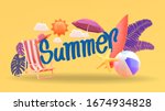 summer vector banner design... | Shutterstock .eps vector #1674934828