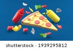 pizza and sauce bottle... | Shutterstock . vector #1939295812
