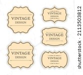 vector set vintage label and... | Shutterstock .eps vector #2113503812