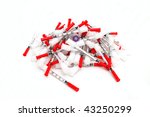 pile of used hypodermic... | Shutterstock . vector #43250299