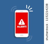 alert notification with... | Shutterstock .eps vector #1152214238