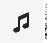 music note icon. vector symbol... | Shutterstock .eps vector #1535113472