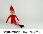Elf toy on a white background.