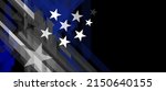 usa flag with a thin blue line  ... | Shutterstock .eps vector #2150640155