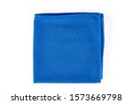 Colorful cleaning rag microfiber cloth. Microfiber cloth for cleaning isolated on white background. Top view.
