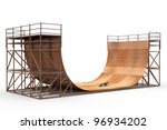 Wooden 3d Halfpipe With...