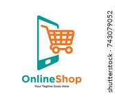 tablet in shopping trolley icon ... | Shutterstock .eps vector #743079052
