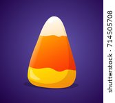 halloween candy corn isolated... | Shutterstock .eps vector #714505708
