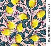 summer lemons plant vector... | Shutterstock .eps vector #1789464335