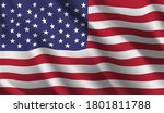 waving flag of the usa. waving... | Shutterstock .eps vector #1801811788